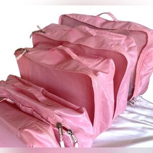 Bagail 5 Set Packing Cubes and Travel Accessories Luggage Organizers Pink